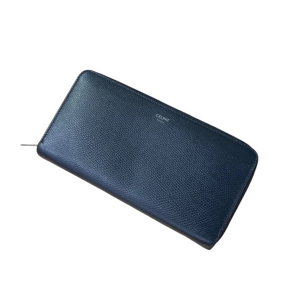 Celine Navy Zip Long Wallet Blue - Picture 1 of 6